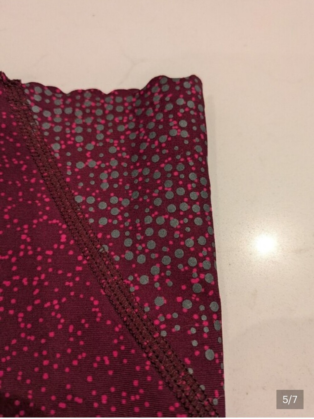 Lululemon Leggings in Star Pixel Rasberry Bordeaux, workout athleisure - Picture 5 of 7